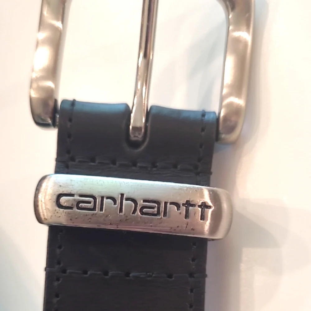 Carhartt Leather Genuine Leather Belt Debossed Brand Logo Adjustable Size 48